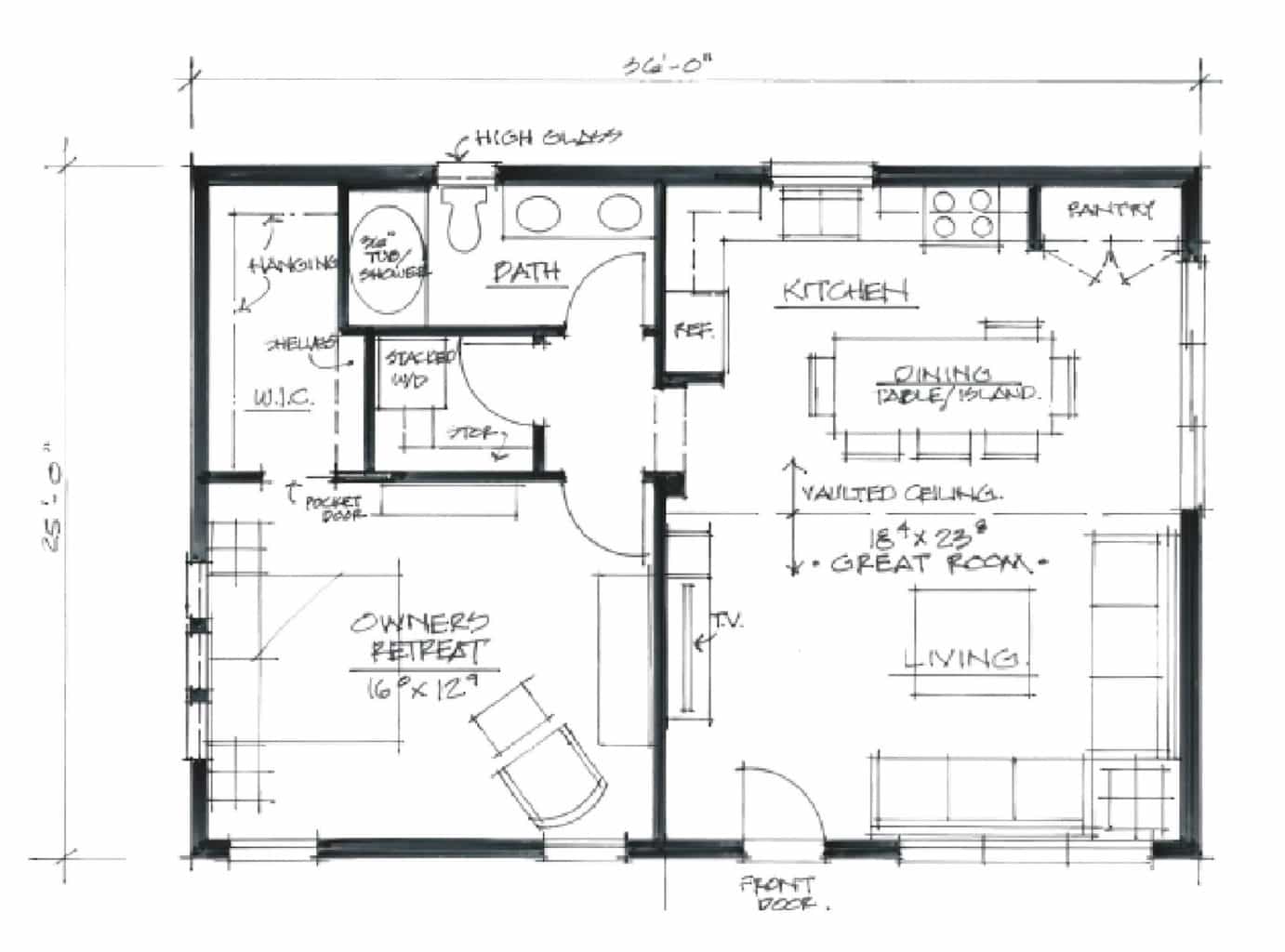 1 bedroom granny pod floor plans