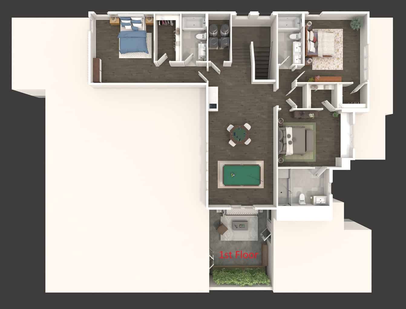 Floorplan - 3D - 2nd Floor